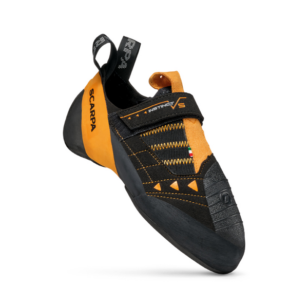 profile to front view of Scarpa Instinct VS climbing shoe